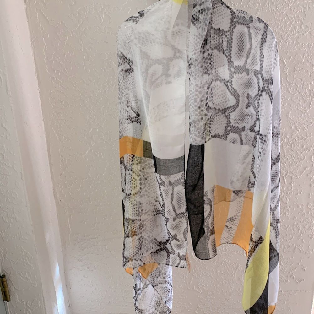 Black Snakeskin Look Scarf